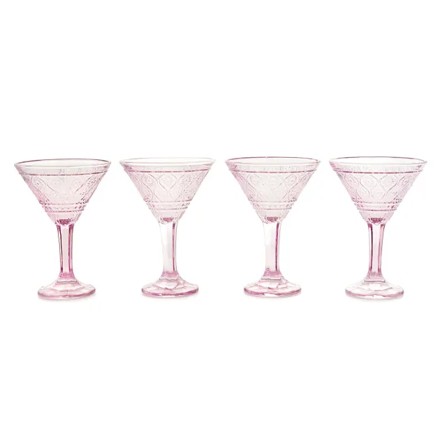 Godinger Claro Pink Martini martiniglas pink krystal 4 stk