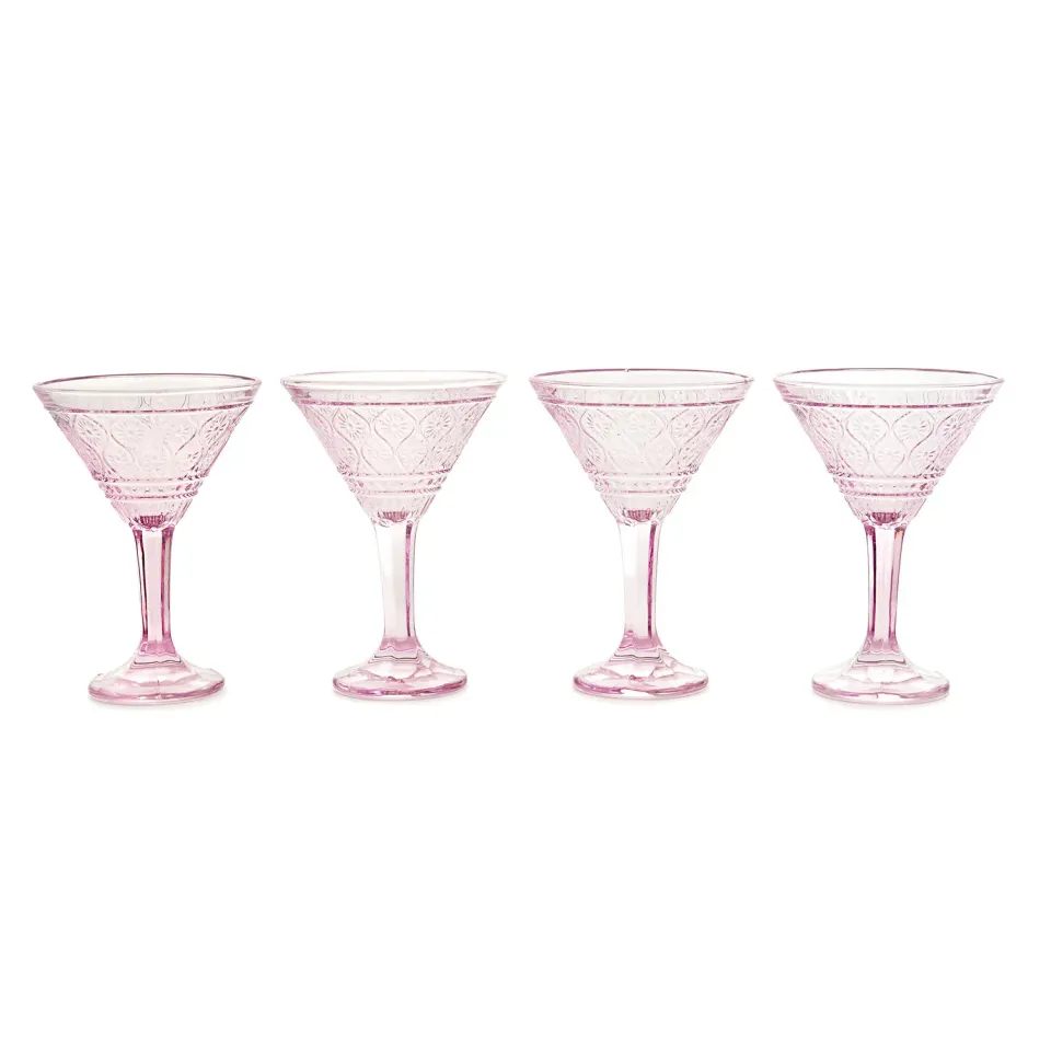 Godinger Claro Pink Martini martiniglas pink krystal 4 stk
