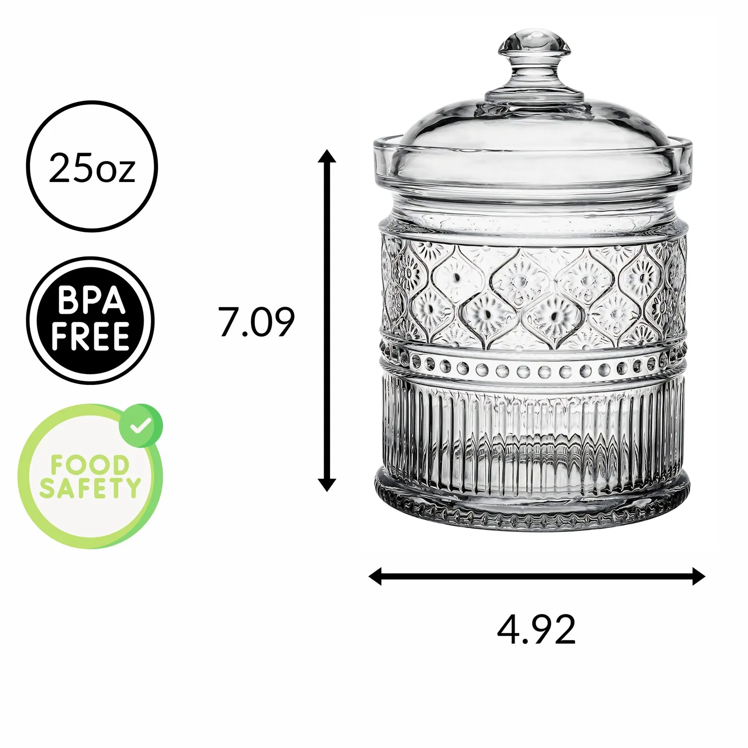 Godinger Claro mellem opbevaringskrukke klar 25 oz