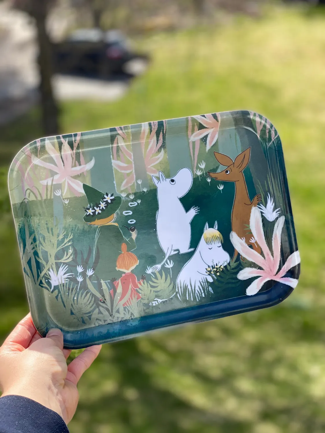 Opto Design Moomin Forest Green bakke 27x20 grøn