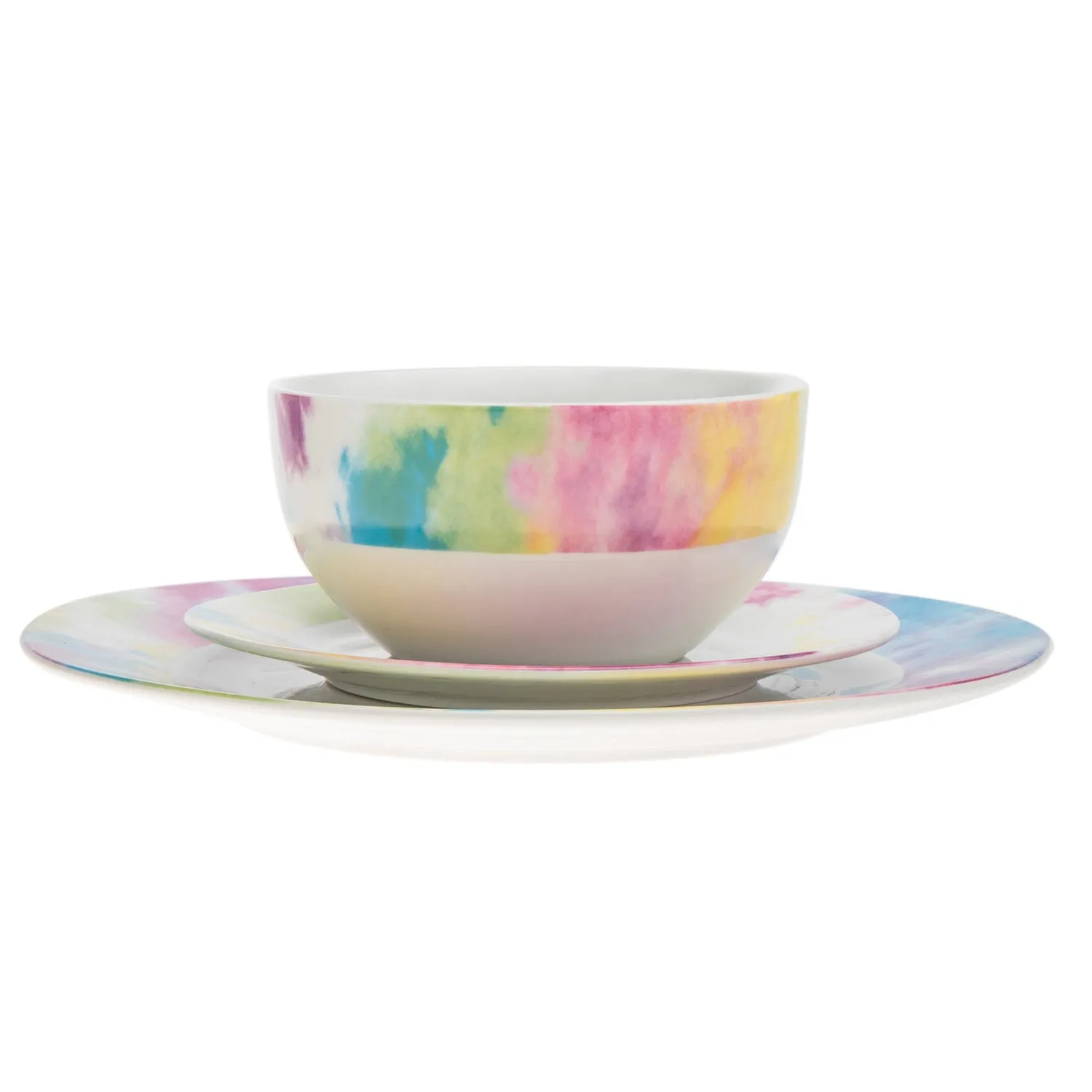 Godinger Tie Dye stel 16 dele porcelæn multicolor