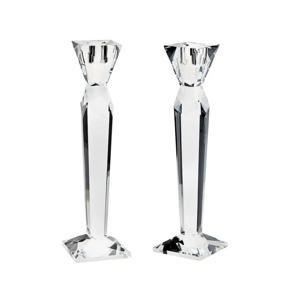 Godinger Prism Tapered lysestagesæt krystal klar 26 cm