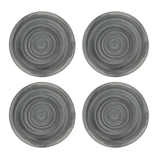 Godinger Swirl middagstallerken melamin 4 stk grå