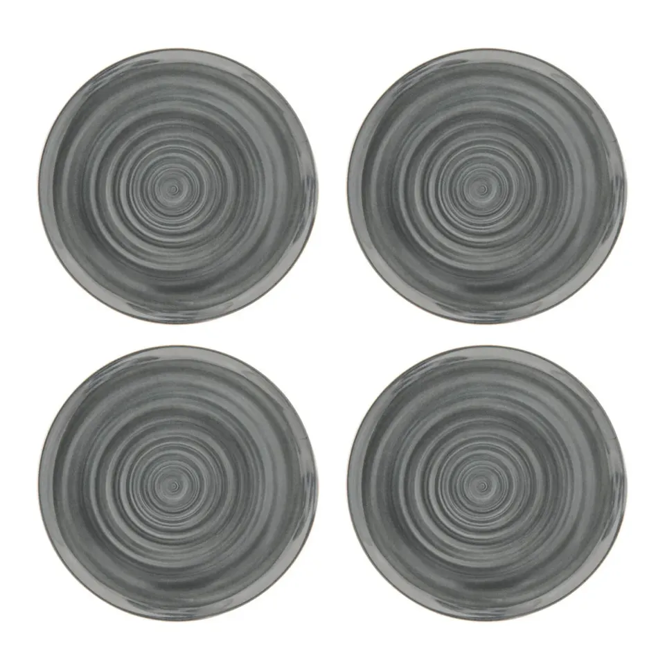 Godinger Swirl middagstallerken melamin 4 stk grå