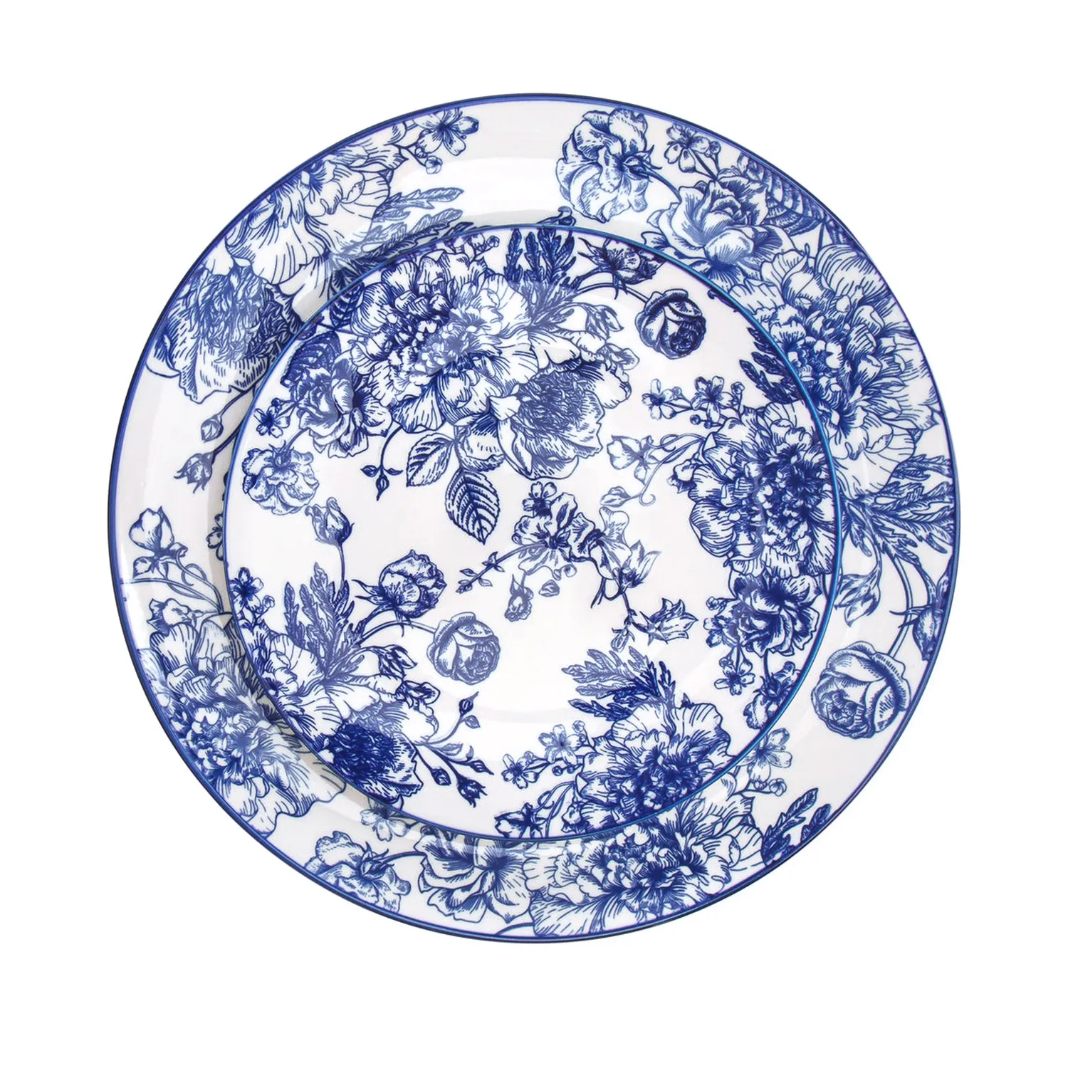 Godinger Banbury Blue spisestel 12 dele porcelæn