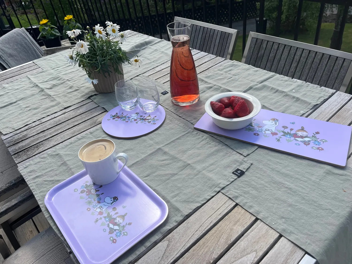 Opto Design Snorkfrøken Lille My grydeunderlag Ø21 cm lilla MDF