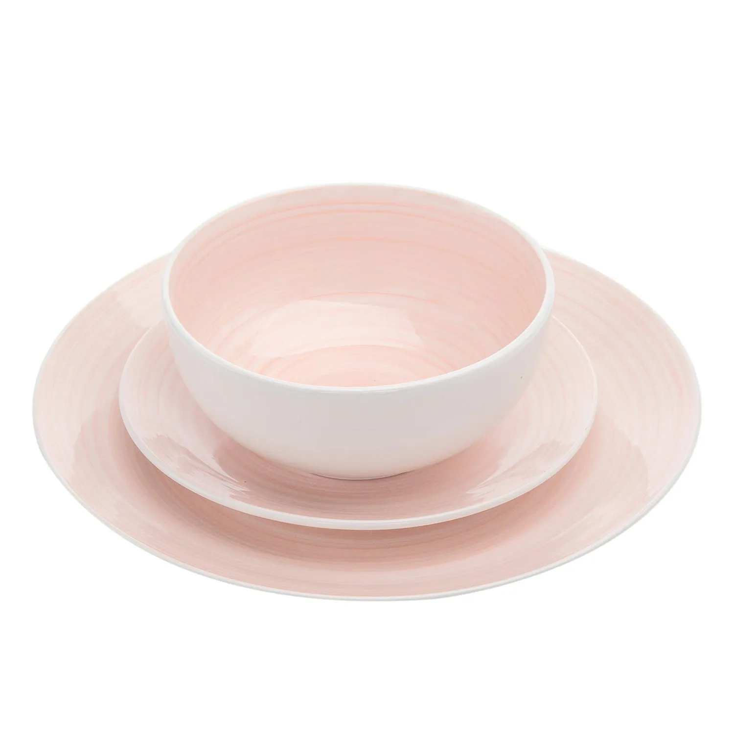Godinger Spiral stel 12 dele porcelæn rosa til 4