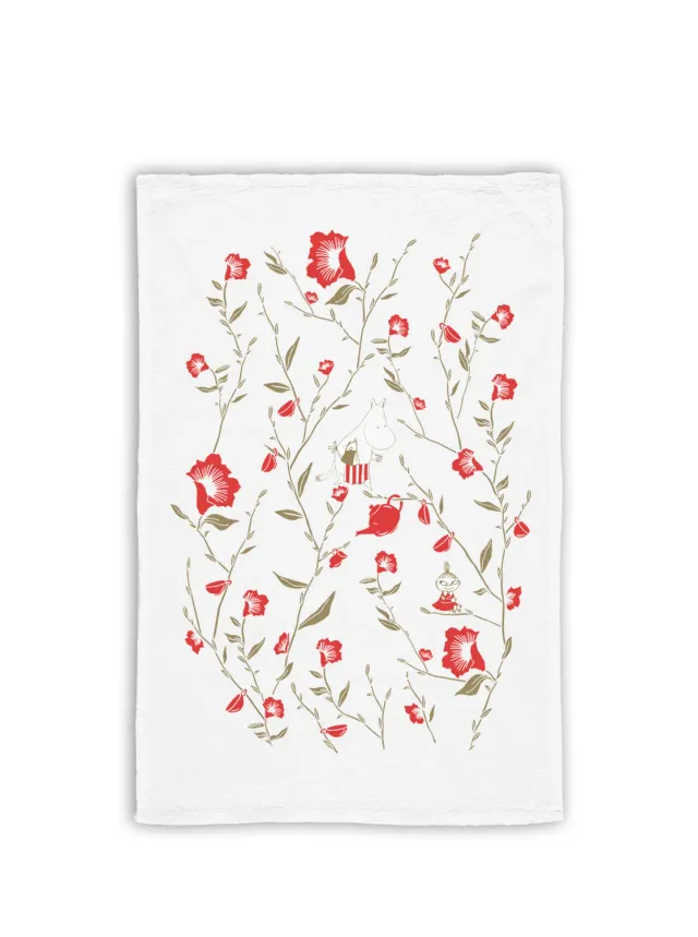 Opto Design Moomin Teaparty viskestykke 70x50 blomst