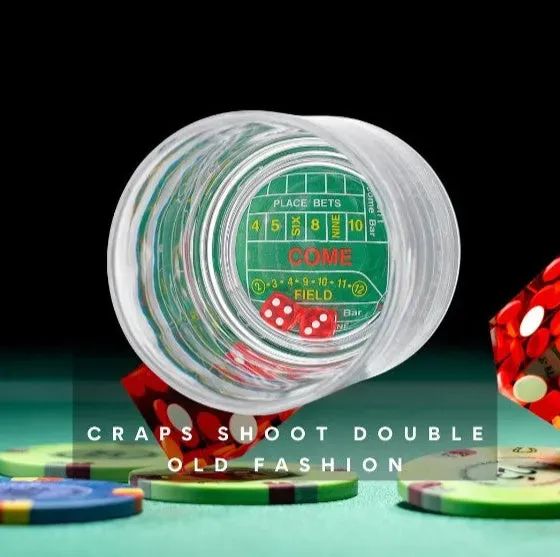 Godinger Craps Shoot whiskyglas 2 stk terninger 10 oz