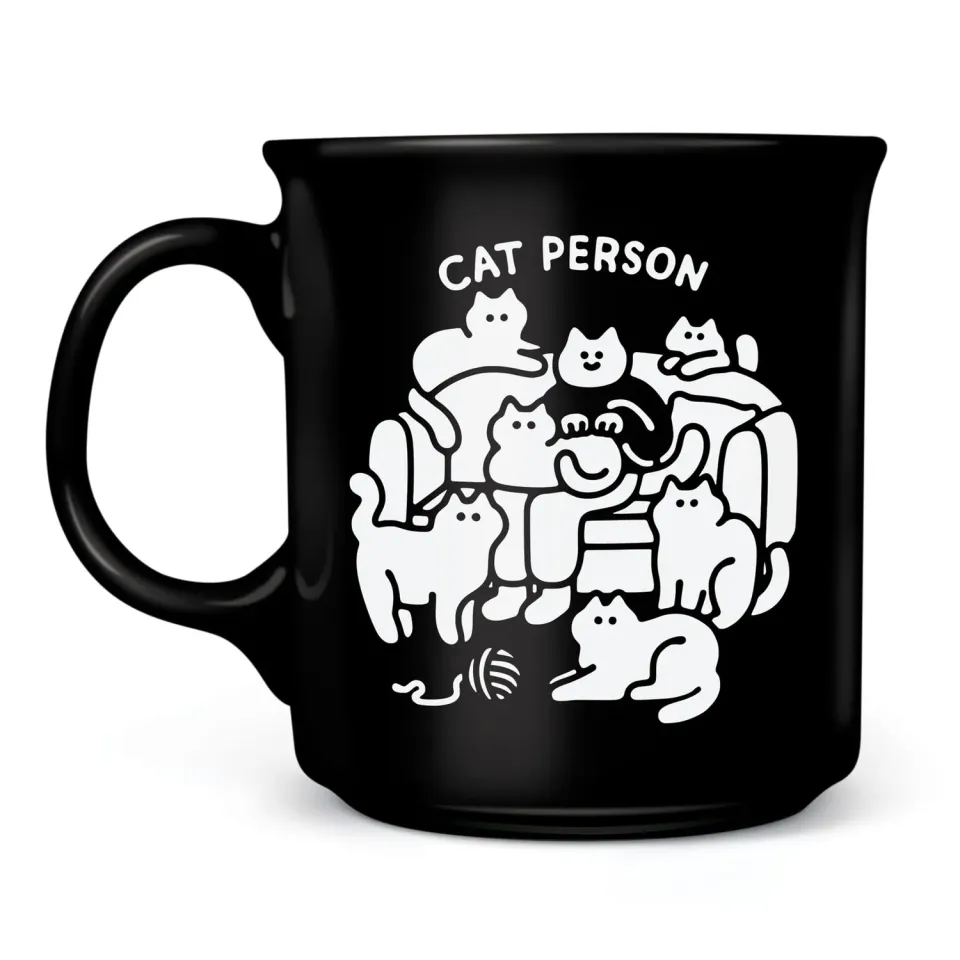 Fred Say Anything Cat Person krus 16 oz kattemotiv