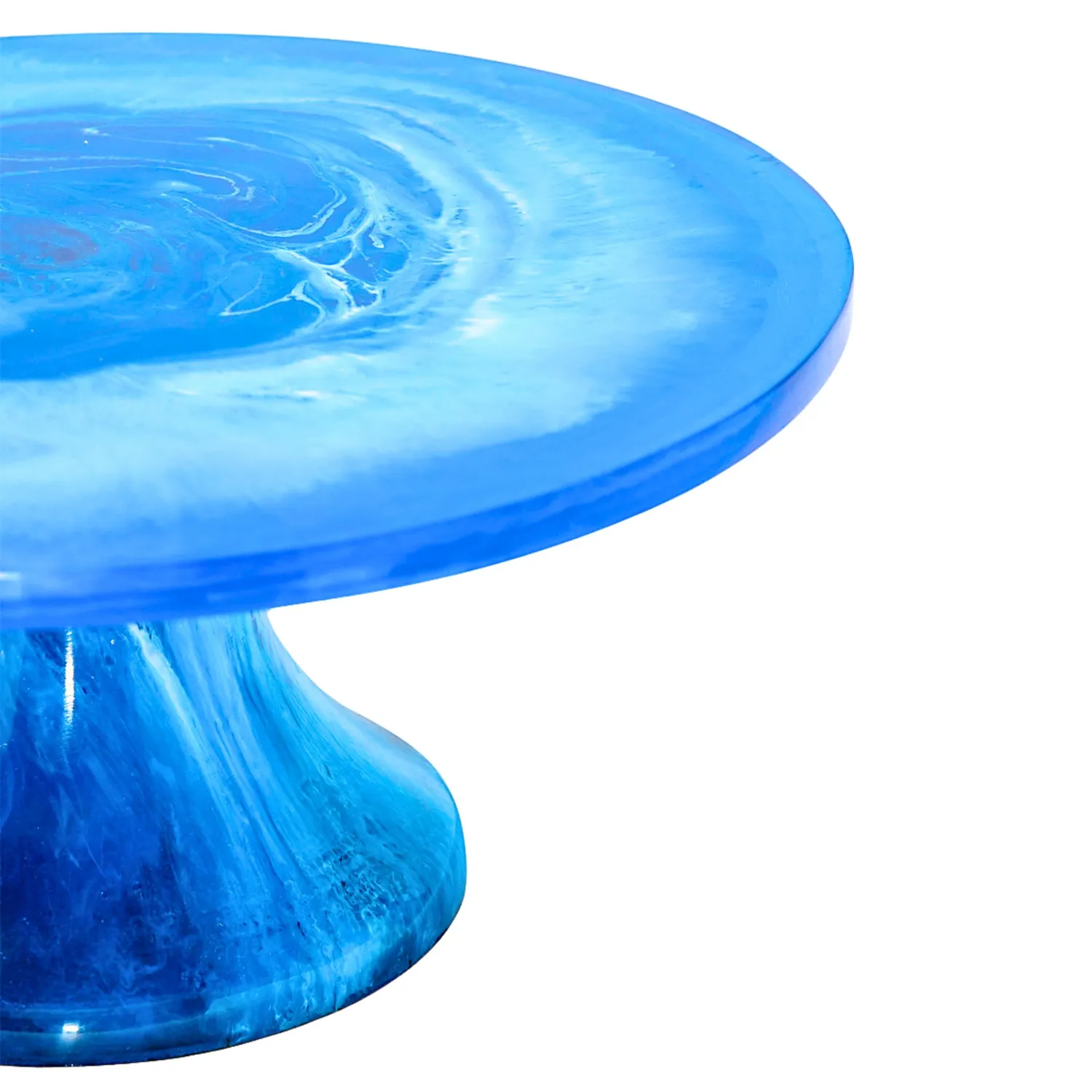 Godinger Lucente kagefad blå resin 31 cm