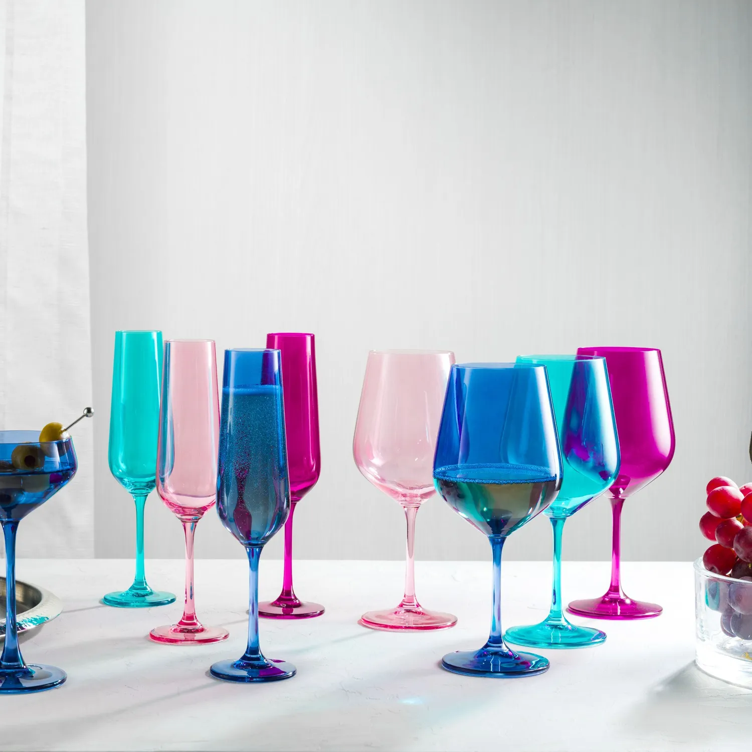 Godinger Sheer rødvinsglas 4 stk ametyst krystal