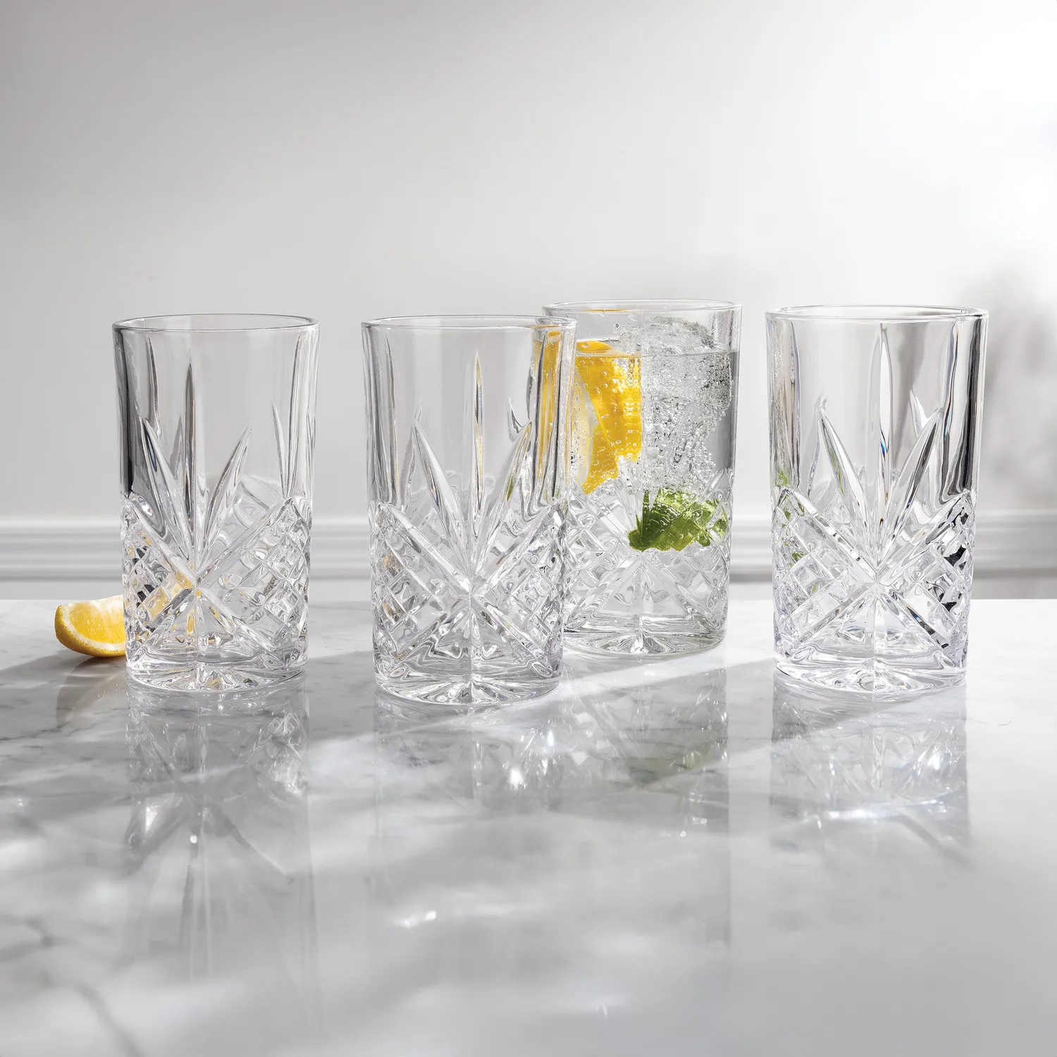 Godinger Dublin glassæt 12 dele whisky- og highballglas krystal