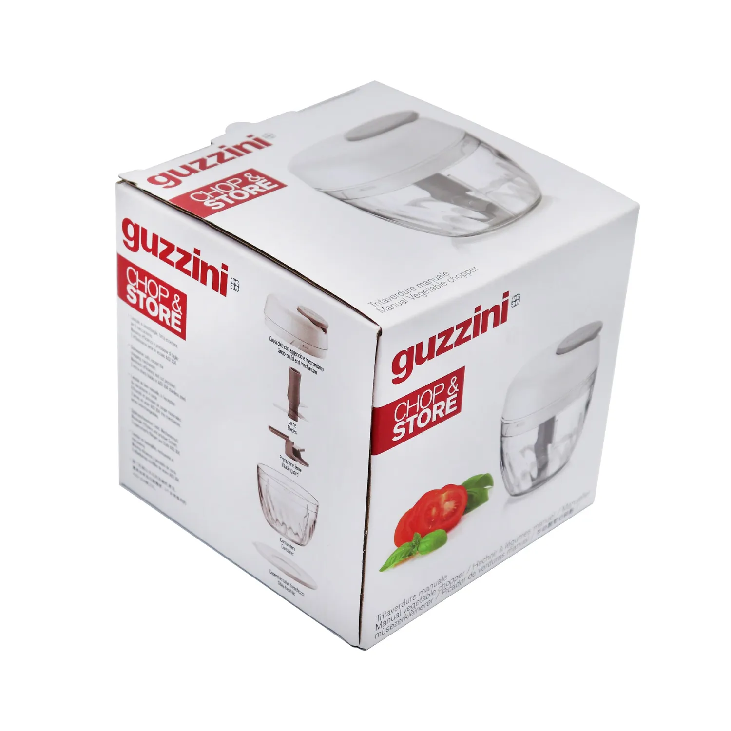 Guzzini Chop&Store grønthakker manuel med låg