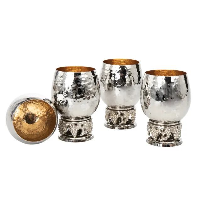 Godinger Grape Hammered shotglas 6 stk guld