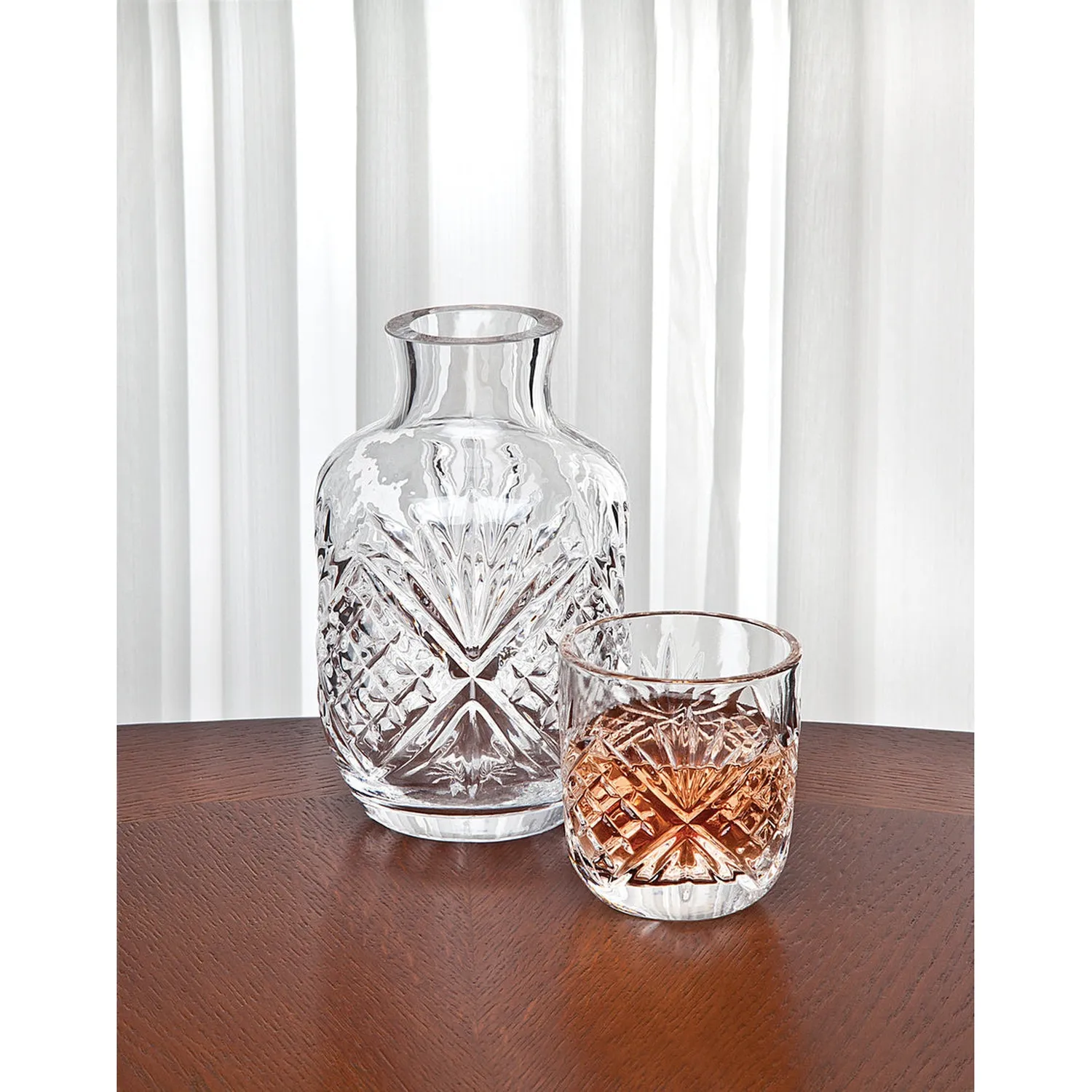 Godinger Dublin natkaraffel med glas krystal