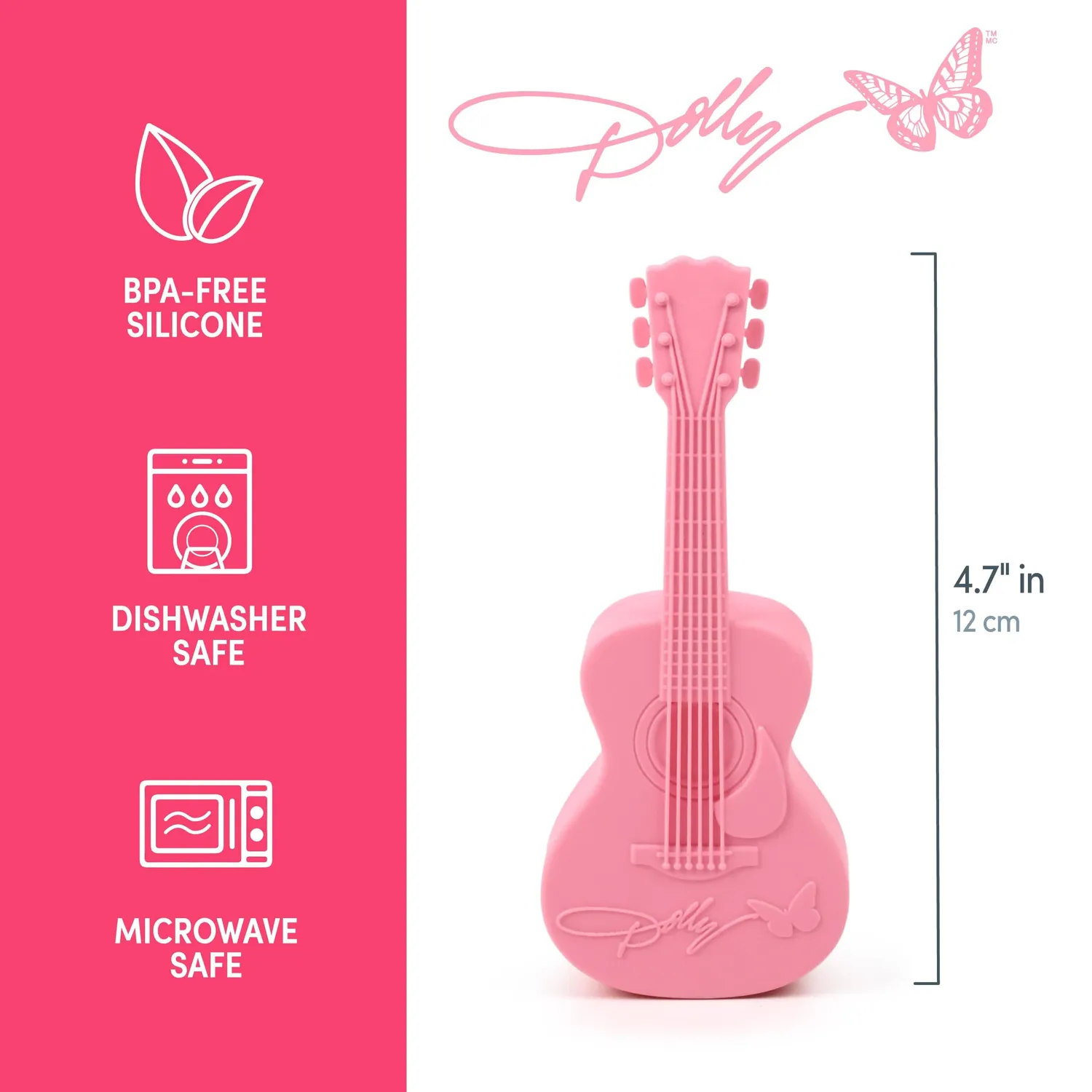 Fred Dolly Guitar te-si lyserød guitar silikone