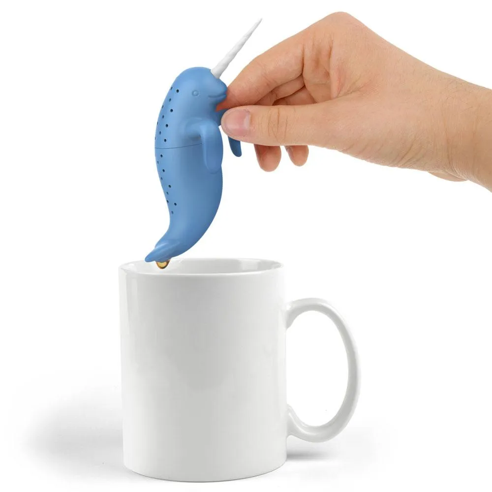 Fred Spiked Tea narhval teinfuser blå silikone