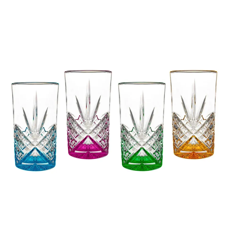 Godinger Dublin Highball drikkeglas regnbue 4 stk 10 oz