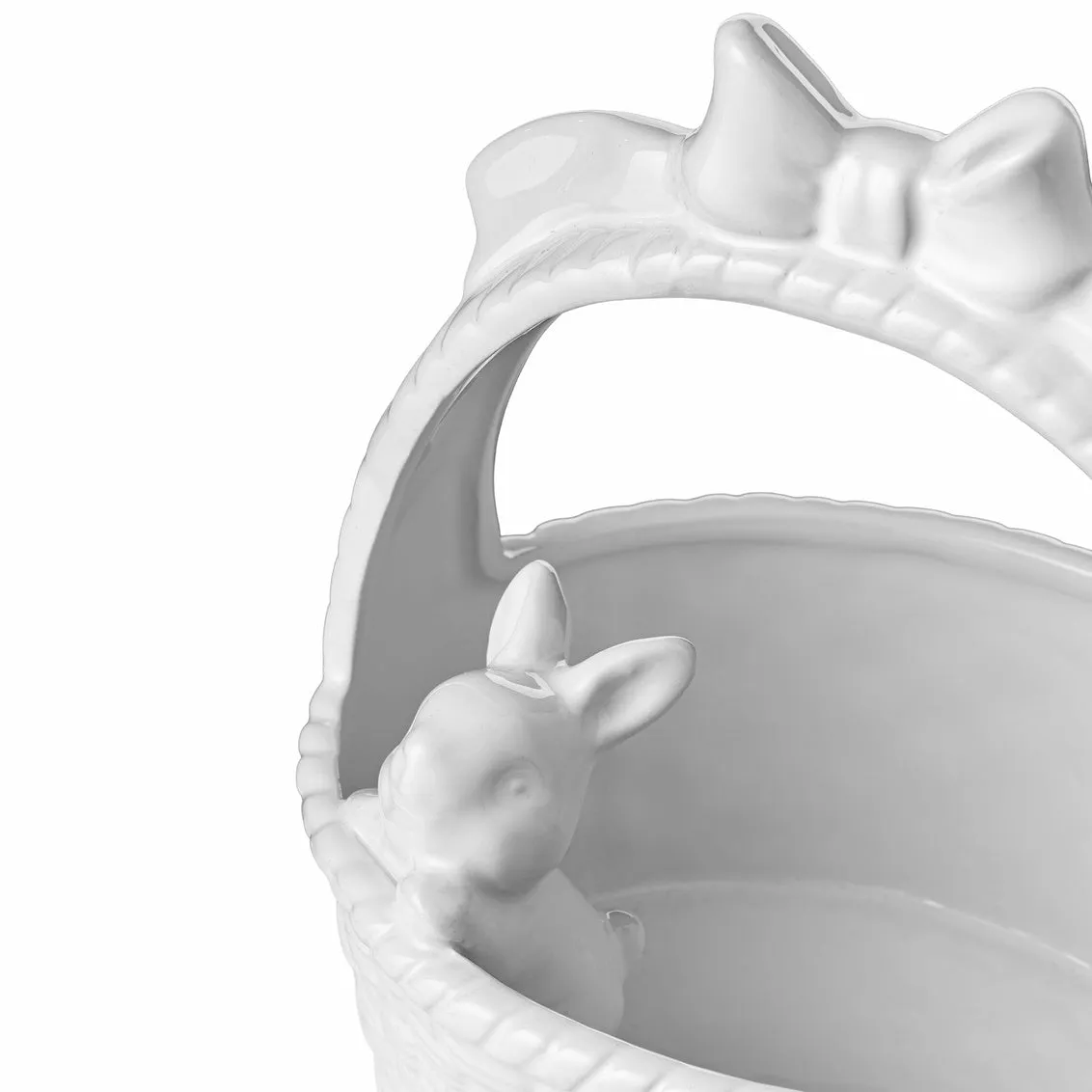 Godinger Easter Bunny porcelænskurv med sløjfe