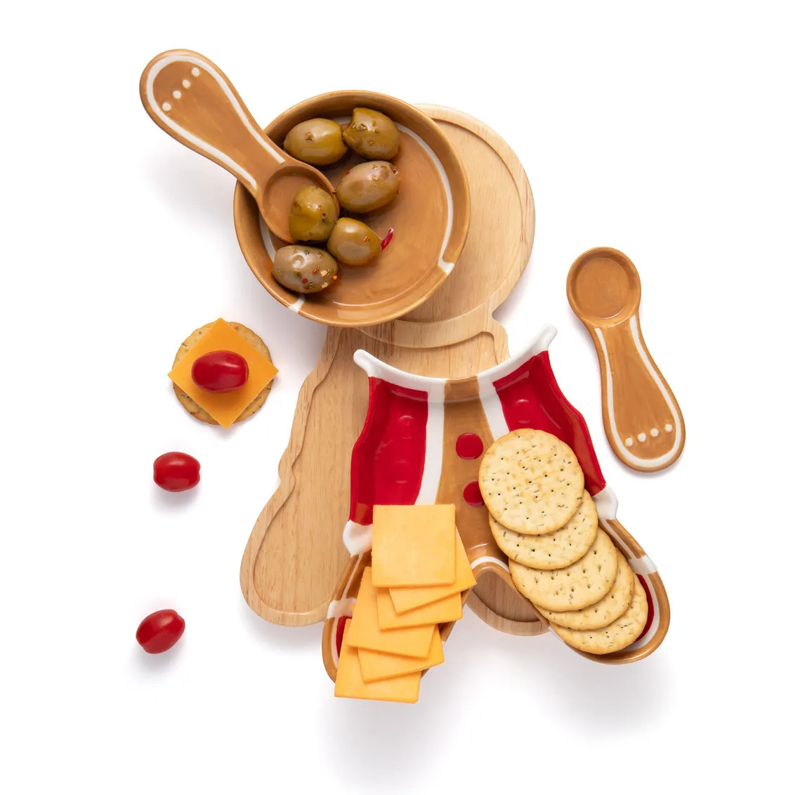 Godinger Mr Gingerbread serveringsfad jul porcelæn