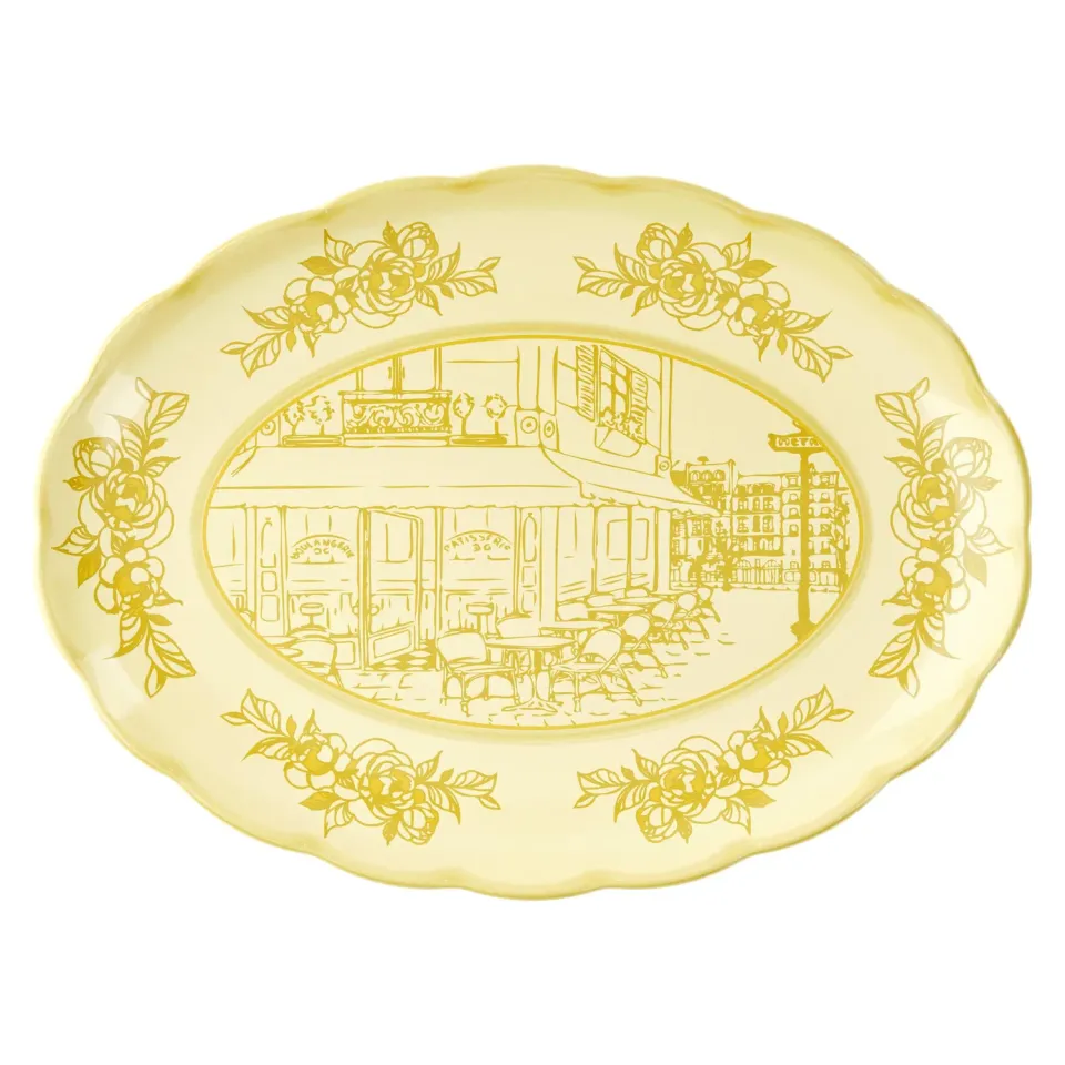 Guzzini Josephine serveringsbakke oval stor melamin