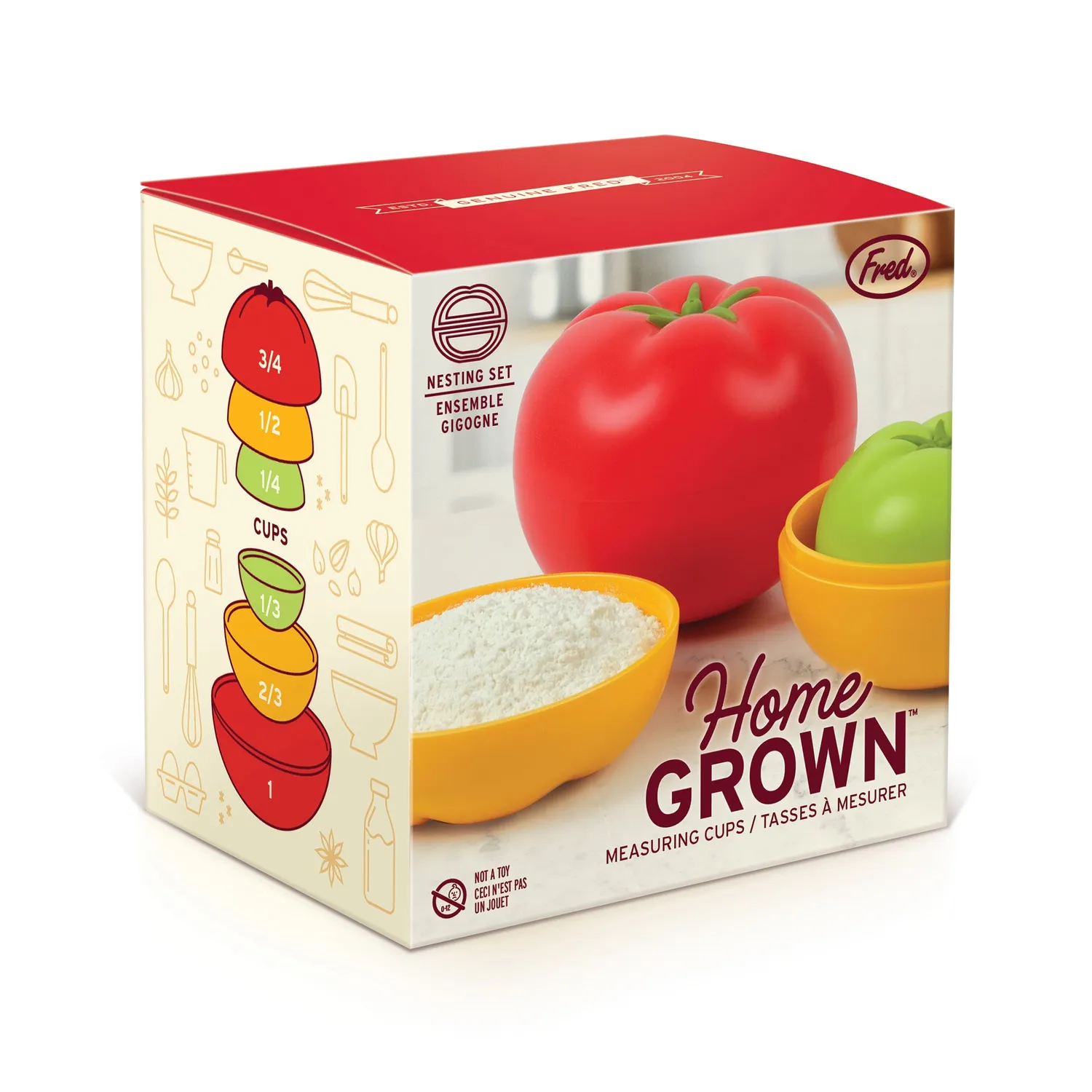 Fred Home Grown målebæger sæt 6 stk tomat