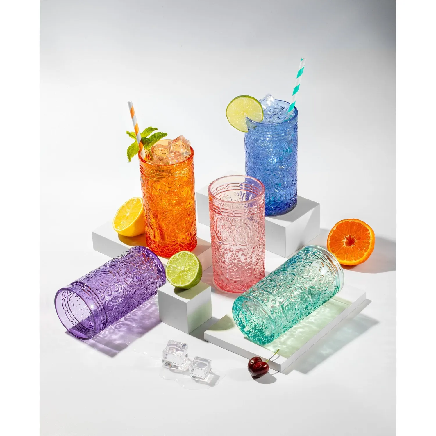 Godinger Jax Grape highball glas 4 stk lilla krystal