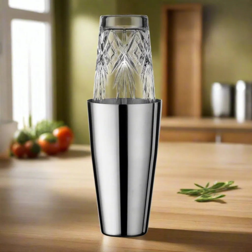 Godinger Dublin Boston cocktail shaker krystal 2-delt