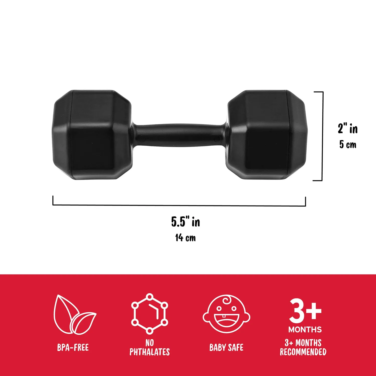 Fred Buff Baby Dumbbell Rattle rangle håndvægt