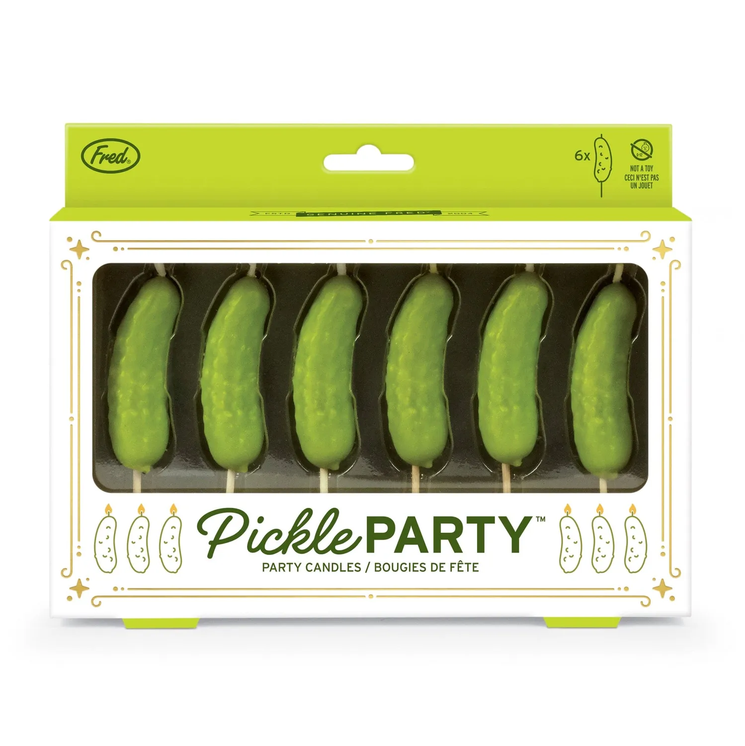 Fred Pickle Party kagelys agurk 6-pak
