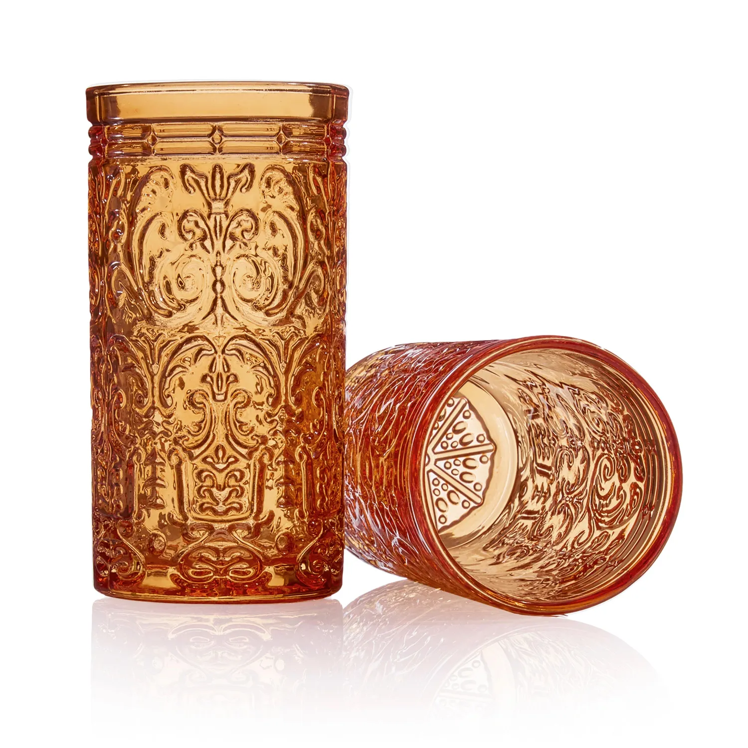 Godinger Jax highball glas 4 stk orange 14 oz