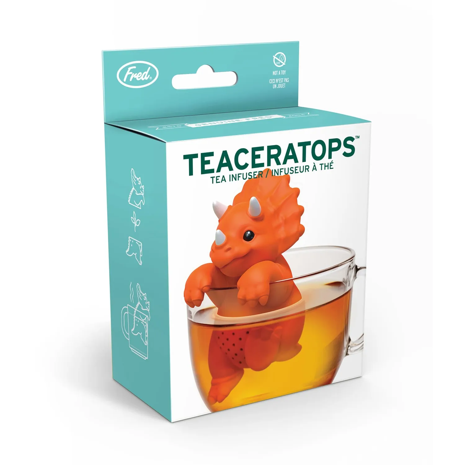 Fred Teaceratops teinfuser dinosaurus silikone