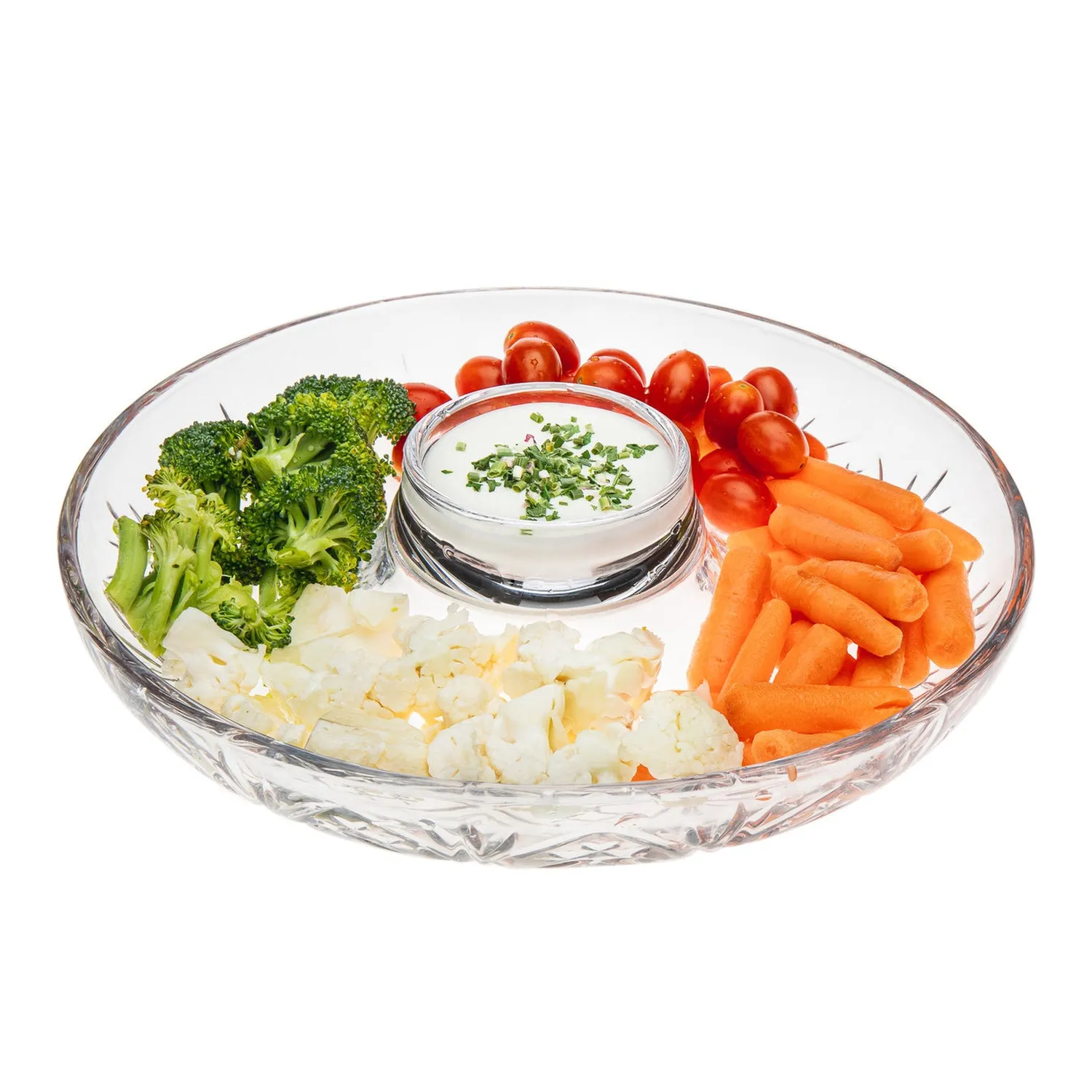 Godinger Dublin Crystal chip & dip fad klart krystal
