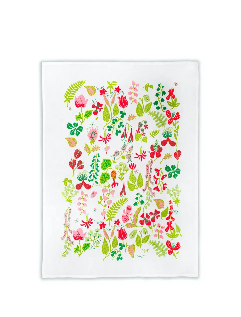 Opto Design Herbarium Pink viskestykke 70x50 lyserød hør