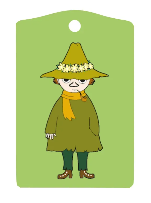 Opto Design Moomin Snufkin bagagemærke 7,5x5 cm grøn