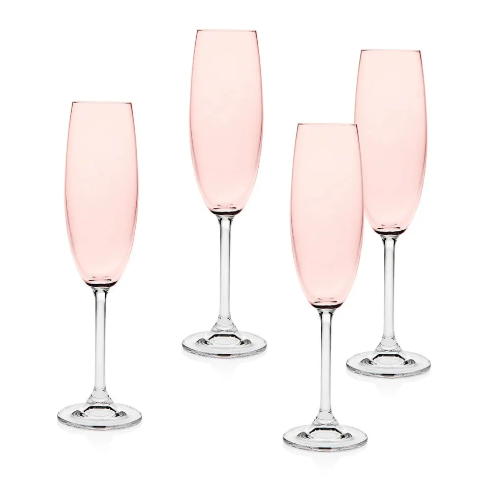 Godinger Meridian champagneglas 4 stk rosa krystal
