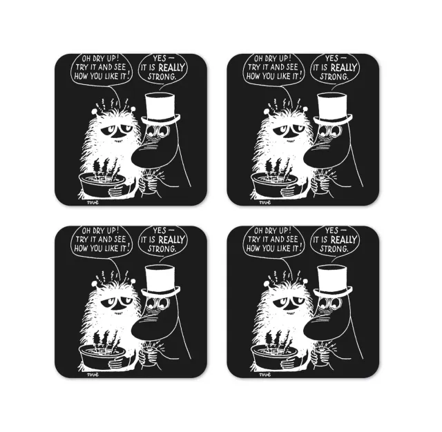 Opto Design Moominpapa glasbrikker 9x9 cm 4-pak