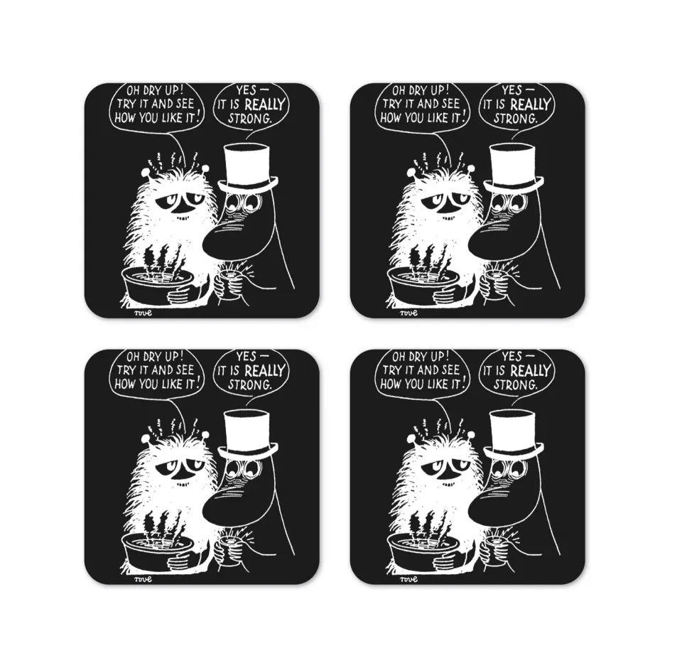 Opto Design Moominpapa glasbrikker 9x9 cm 4-pak