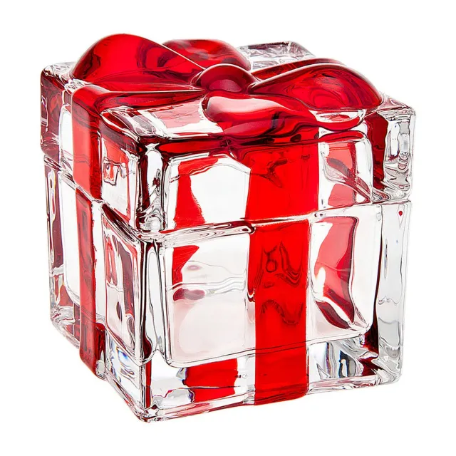 Godinger Christmas Gift Box gaveæske rød krystal