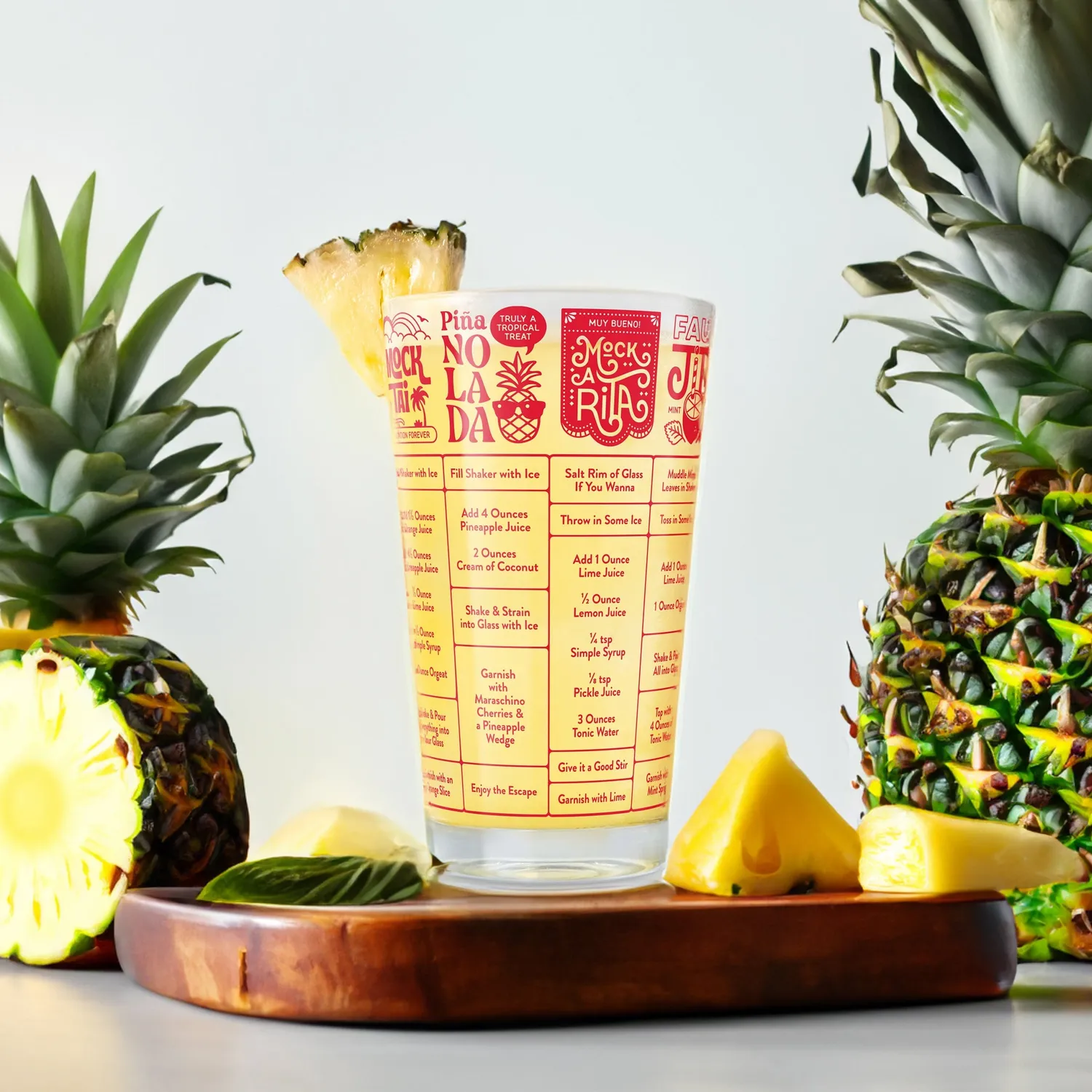 Fred Good Measure Mocktails måleglas 16 oz opskrift