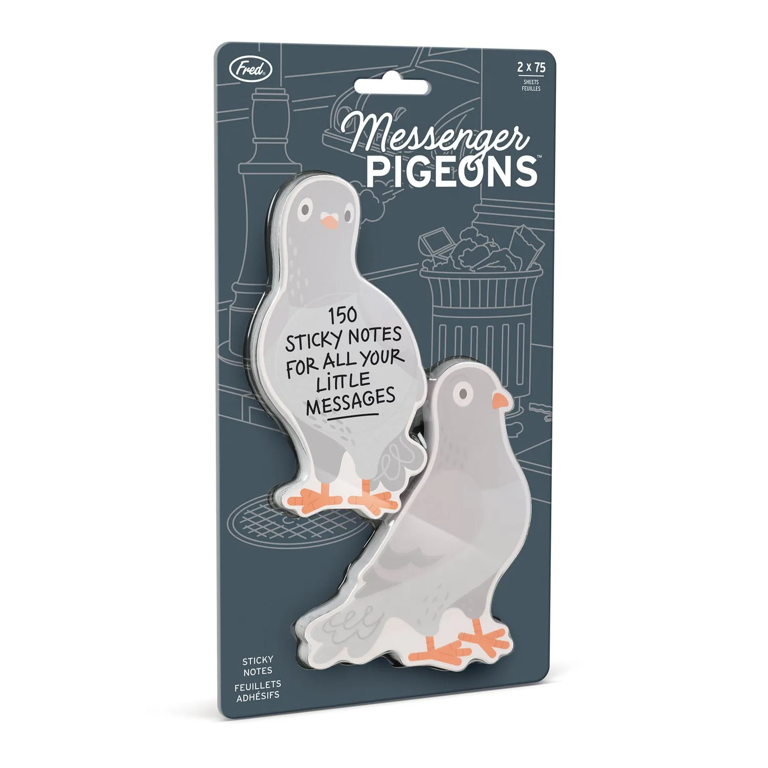 Fred & friends Messenger Pigeons sedler due 2-pak selvklæbende