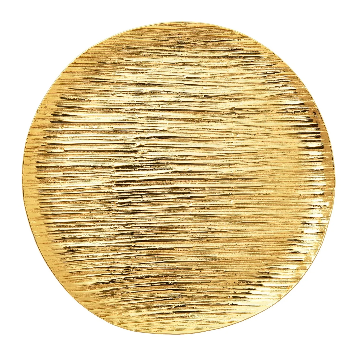 Godinger Wadi rund bakke guld 30 cm tekstureret