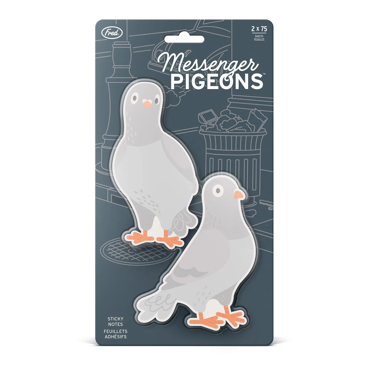 Fred & friends Messenger Pigeons sedler due 2-pak selvklæbende