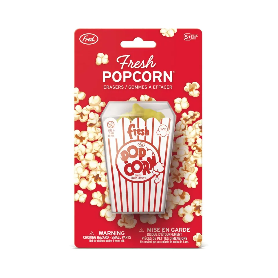 Fred Fresh Popcorn viskelæder 12 stk popcorn