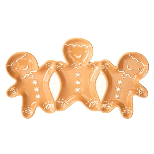 Godinger Gingerbread Trio serveringsfad porcelæn
