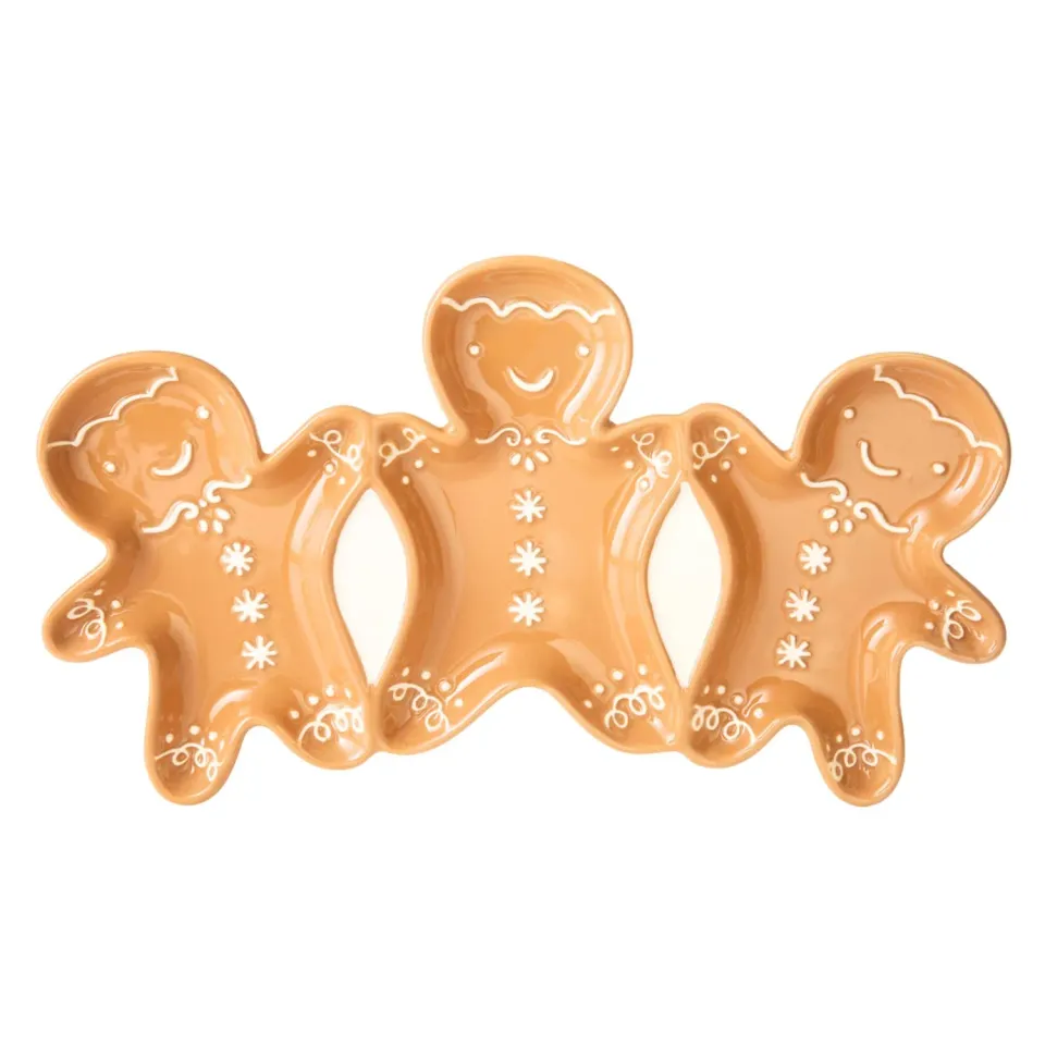 Godinger Gingerbread Trio serveringsfad porcelæn