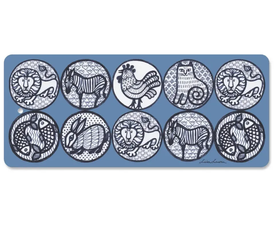 Opto Design Nina Blue skærebræt 40x17 cm blåt