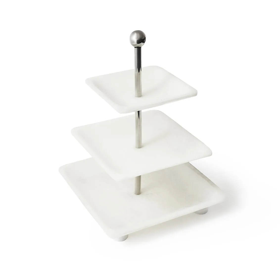 Godinger Azure etagere i mat hvid resin 3 etager