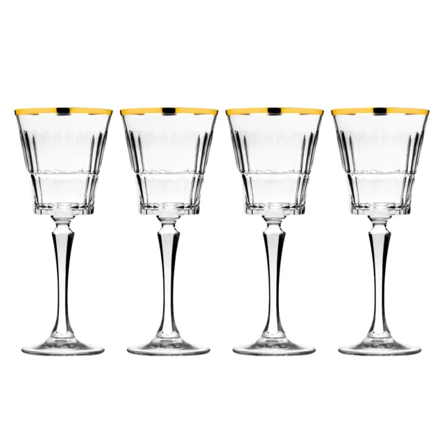 Godinger Regent hvidvinsglas guldkant 4 stk